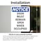Signmission Door Must Remain Open When Occupied, 5 in W x Rectangle, Vinyl Decal OS-2PACK-NS-D-57-V-11509 - alternate 6
